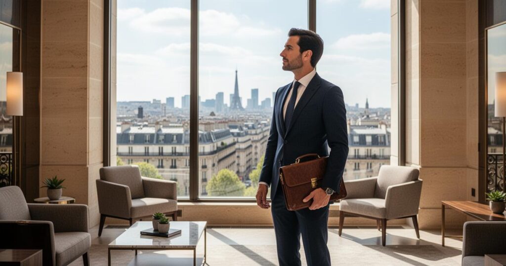 Domiciliation entreprise Île-de-France : vue panoramique sur un quartier d'affaires moderne et dynamique de la région parisienne.