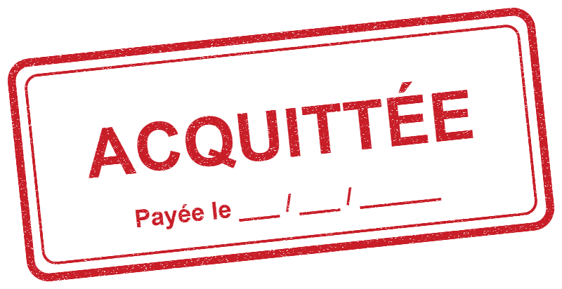 tampon facture acquittée png rouge